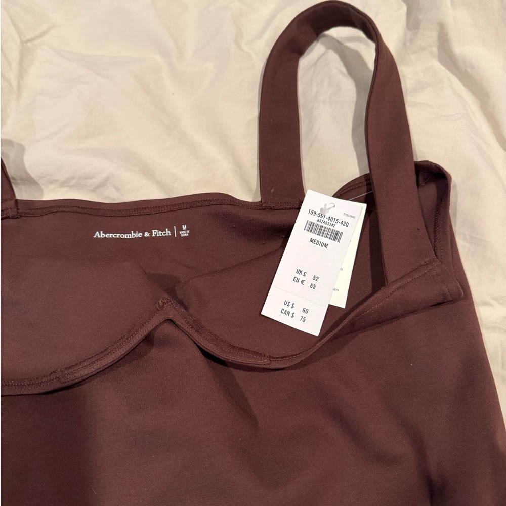 Abercrombie & Fitch Chocolate Brown Midi Dress - Picture 2 of 3